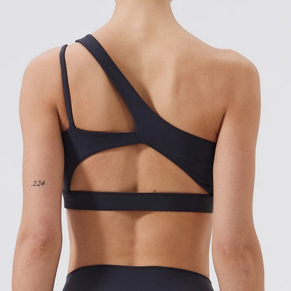 Women Sports Bra/ Push Up Fitness Bras/ One Shoulder Shockproof (Victorious Cosmo Surge)
