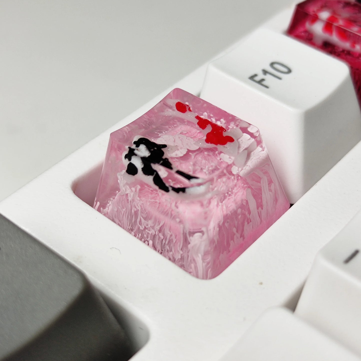 Victorious Handmade Keycaps Custom Scenery Koi 1U Resin Keycaps For Cherry Mx Switch Gamer Mechanical Backlit