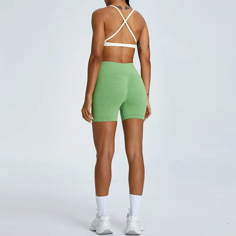 Seamless High Waist Sports Shorts (TriumphantFlow)