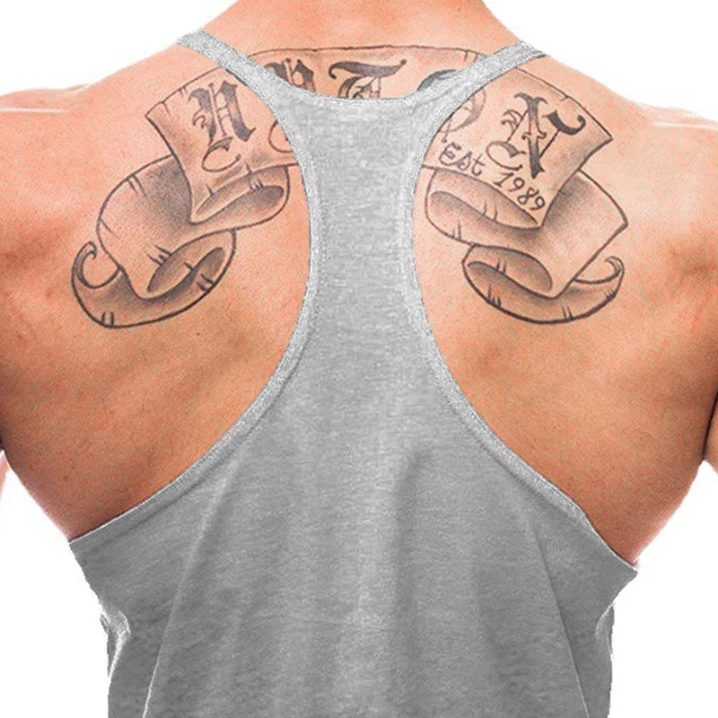Gym Fitness Bodybuilding Tank Top/ Mens Sleeveless Y-back Tank Tops