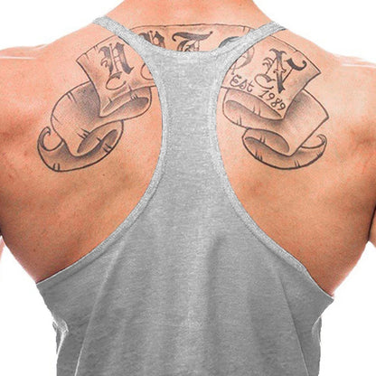 Gym Fitness Bodybuilding Tank Top/ Mens Sleeveless Y-back Tank Tops