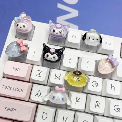 Victorious Cartoon Anime Dog Keycap Supplementary Accessories Transparent Customized Mechanical Keyboard Keycap Supplementary Accessories