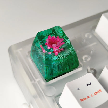 Victorious Floral Bloom Botanical Mechanical Keycaps/ Custom Resin Keycaps Artisan