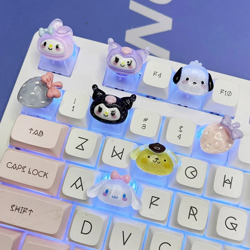 Victorious Cartoon Anime Dog Keycap Supplementary Accessories Transparent Customized Mechanical Keyboard Keycap Supplementary Accessories