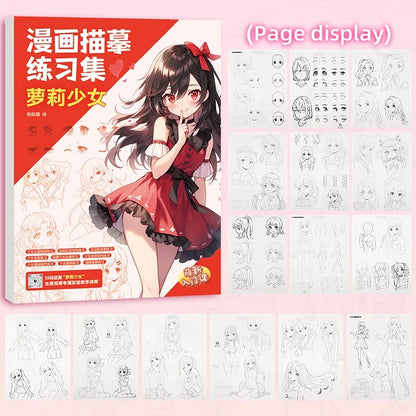 Victorious Anime character drawing introductory white sketchbook