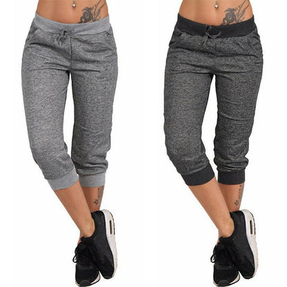Cropped Harem pants elasticated lace-up pants with pockets (Victorious Aurora Nexus Pants)