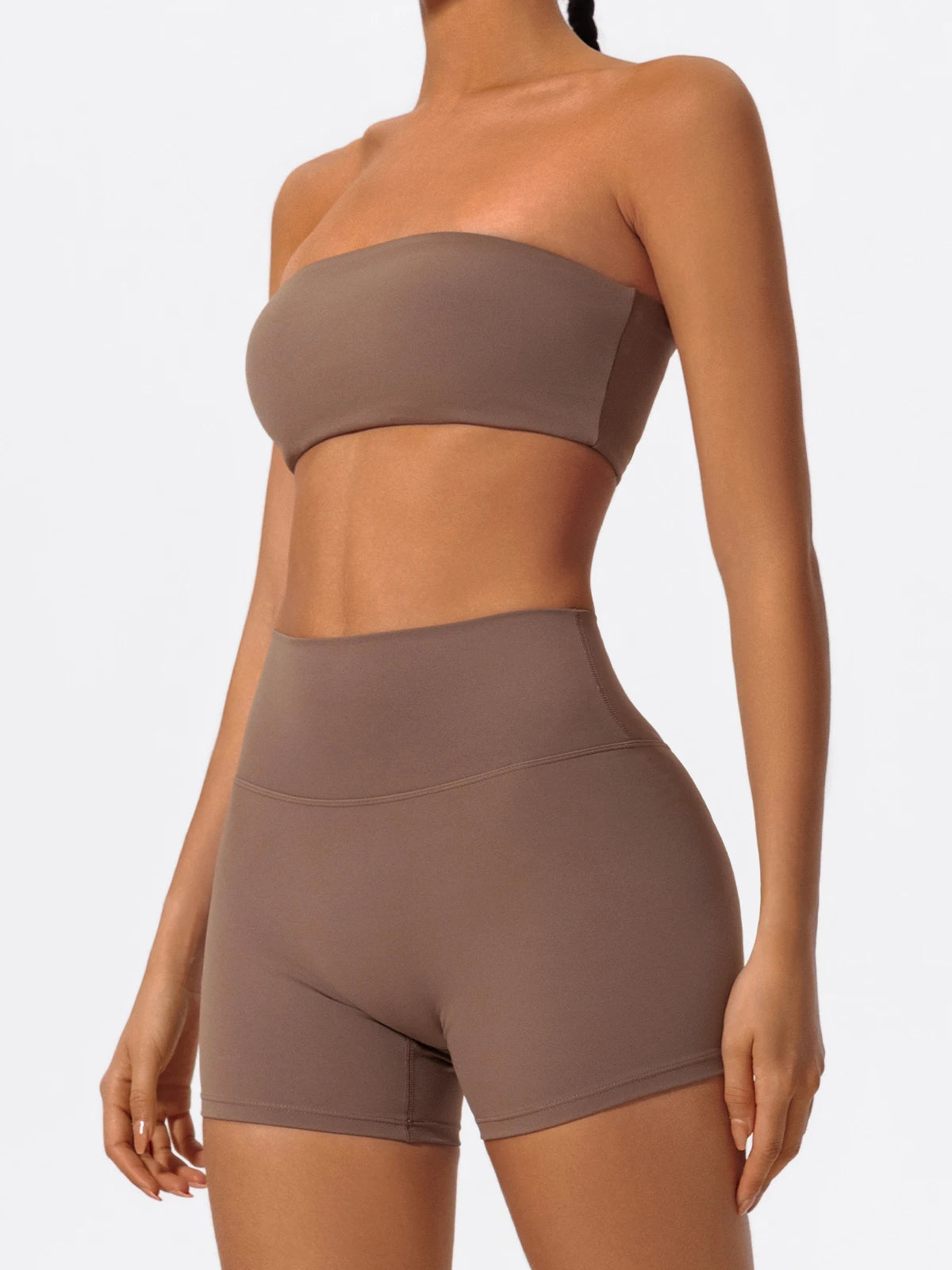 Women's Two Piece Fitness Sports Set / Yoga Gym Outfit / Strapless Bra ( Victorious Nakama Power Bra)