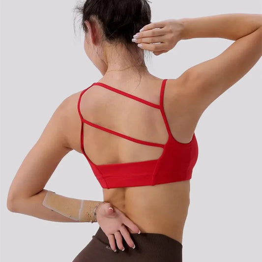 Women's Asymmetric Shoulder Straps Yoga Bra (Victorious SyncWear)