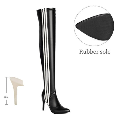 Stiletto Patent Leather Boots / Over-The-Knee Boots