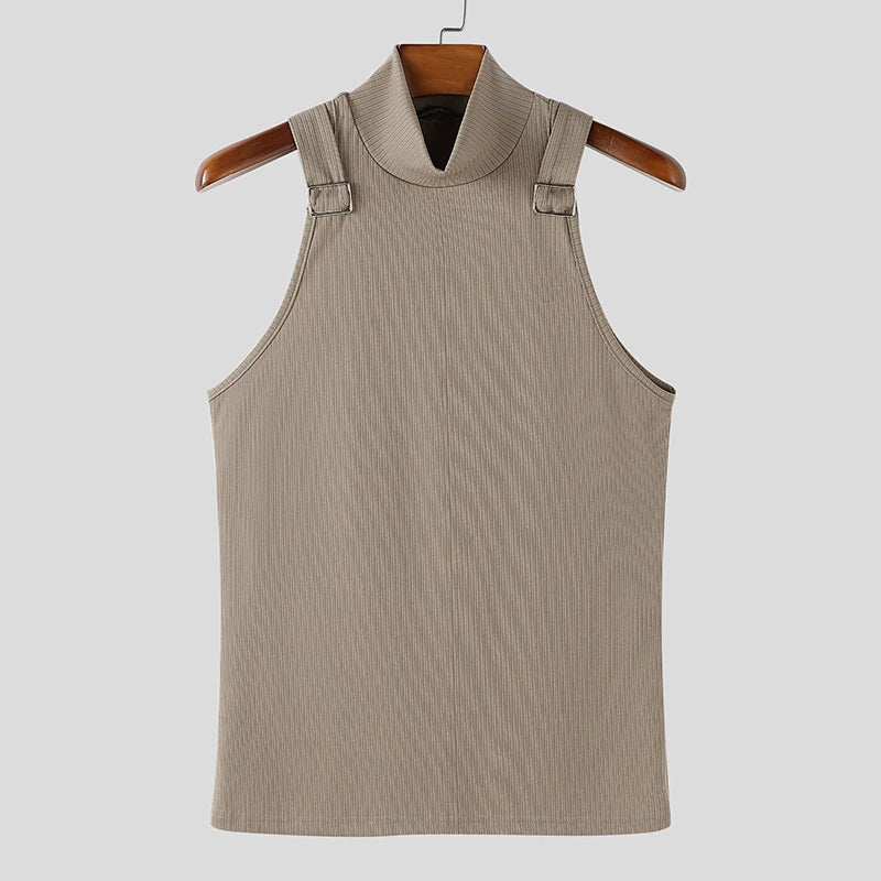 Turtleneck Combat Ribbed Tank Top / Unisex