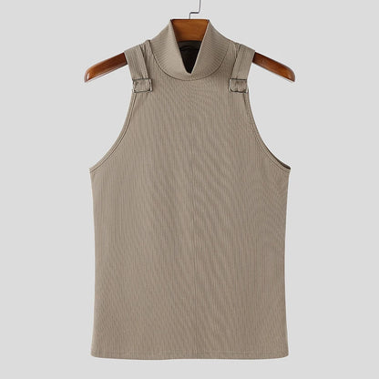 Turtleneck Combat Ribbed Tank Top / Unisex