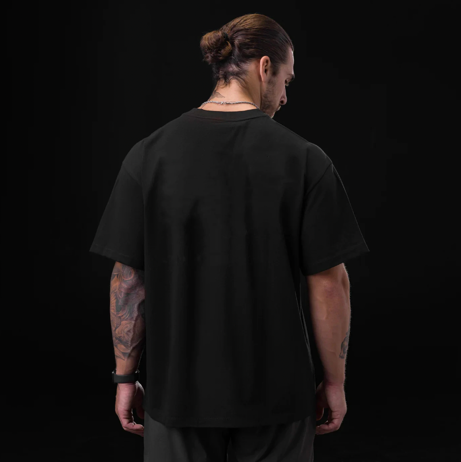 Victorious Resilience Oversize Gym T-shirt/ 240Gsm 100% Cotton Dropped Shoulder