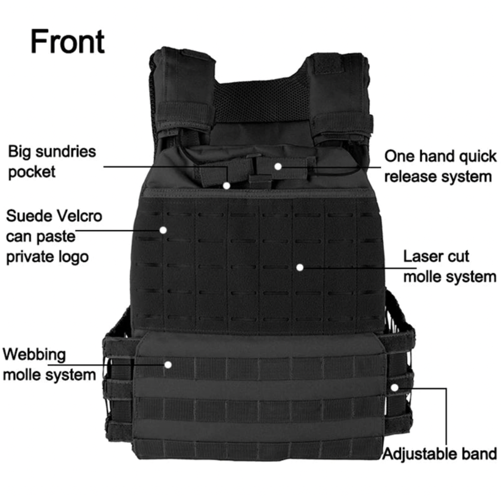 Victorious ArmorX Weighted Vest/ adjustable/ (Plates not included)