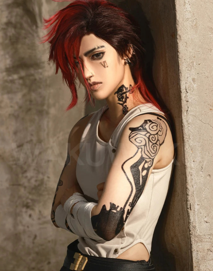 Vi Arcane Tan Vest Cosplay