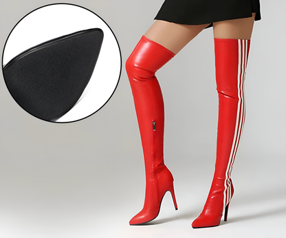 Stiletto Patent Leather Boots / Over-The-Knee Boots