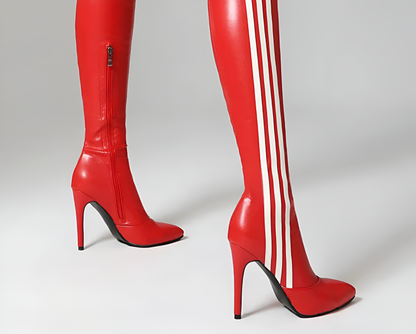 Stiletto Patent Leather Boots / Over-The-Knee Boots