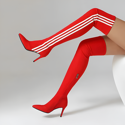 Stiletto Patent Leather Boots / Over-The-Knee Boots