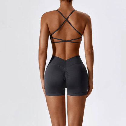 Women'S Gym Yoga Set/ Moisture Wicking Full Sets/ Short & Bra (Victorious AlpFlex)