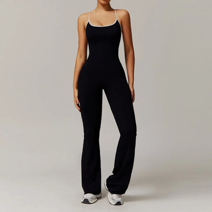 V Jumpsuit Gym Set Women Training Yoga Suit (Victorious Io Ignite Leggings)