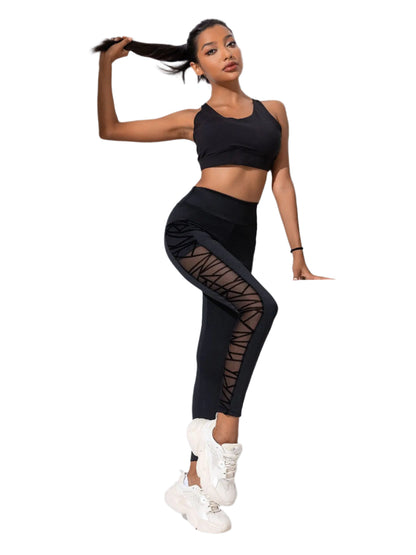 Victorious Void Weave Side Mesh Yoga Leggings