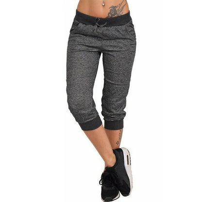 Cropped Harem pants elasticated lace-up pants with pockets (Victorious Aurora Nexus Pants)