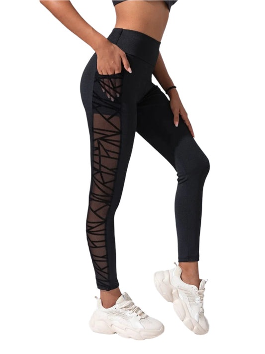 Victorious Void Weave Side Mesh Yoga Leggings
