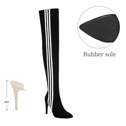 Stiletto Patent Leather Boots / Over-The-Knee Boots