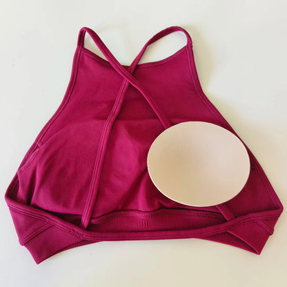 Seamless Dynamic Backless Women Yoga Bras / Padded Gym Bra