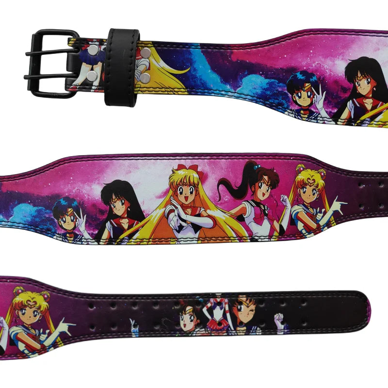 Anime Design Weight Lifting Belt for Men and Women W/ Waist Support Padded