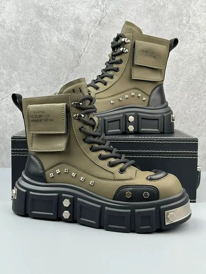 Victorious Fiery Fuji Thick-soled High-top Men's Boots