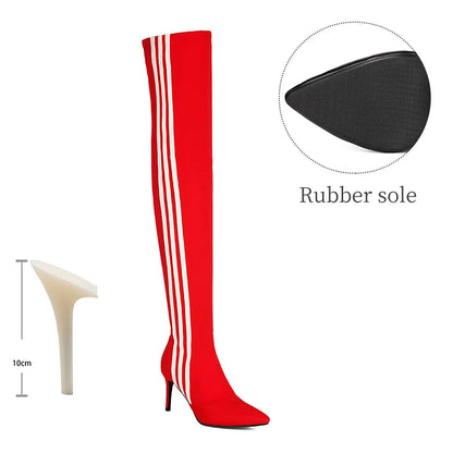 Stiletto Patent Leather Boots / Over-The-Knee Boots