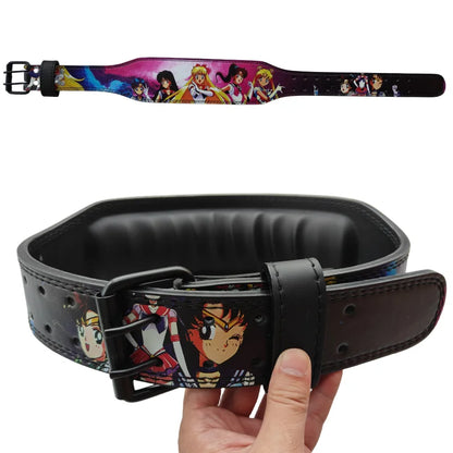 Anime Design Weight Lifting Belt for Men and Women W/ Waist Support Padded