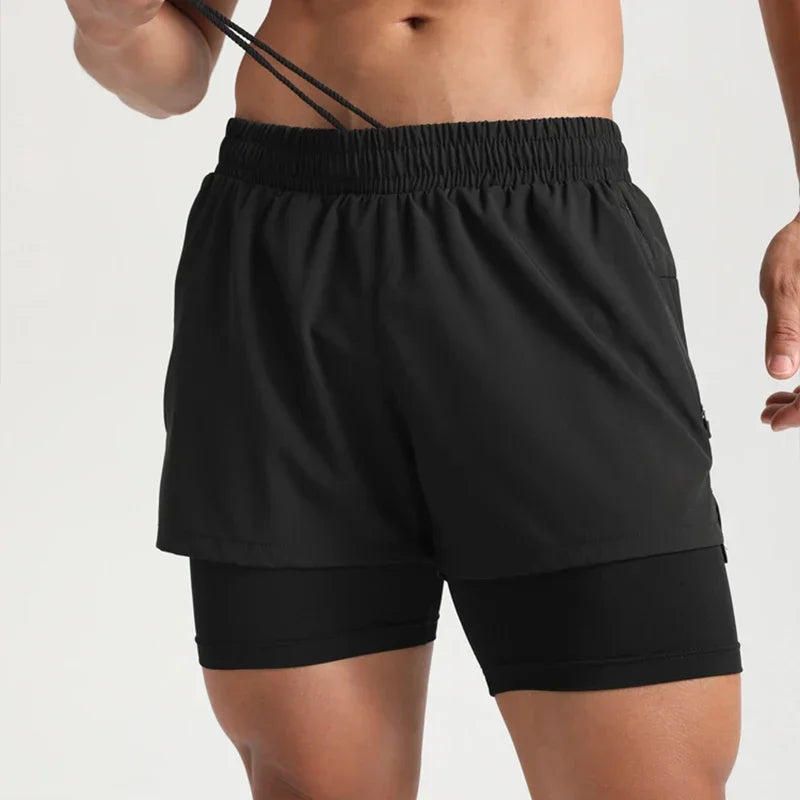 Victorious NovaGlow 2 in 1 Double-Layer Quick Dry Shorts