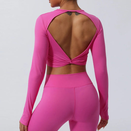 Victorious Artemis Running Top - Women's Back-Cross & Long Sleeve Gym Wear
