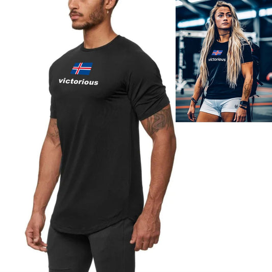 Victorious Haltu áfram Men's (Icelandic Gym T-shirt)