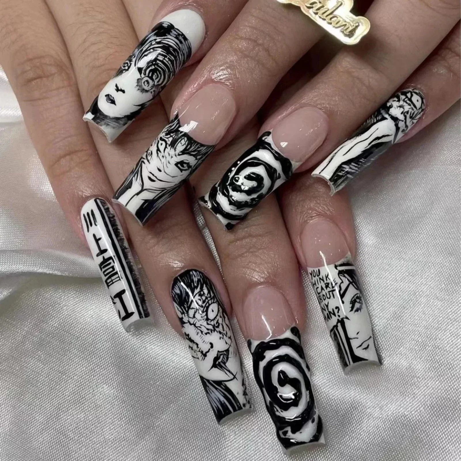 A558 Victorious Anime Horror Nail Set