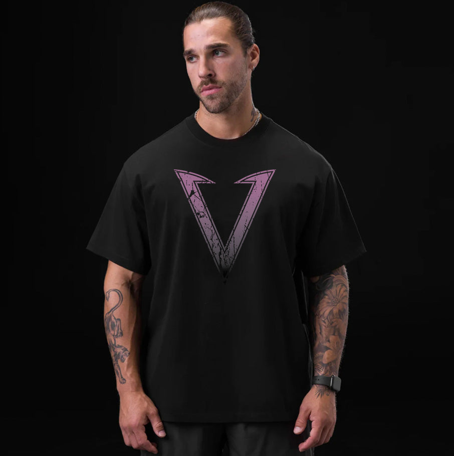 Victorious Resilience Oversize Gym T-shirt/ 240Gsm 100% Cotton Dropped Shoulder