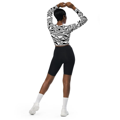 Victorious Duality Recycled long-sleeve crop top