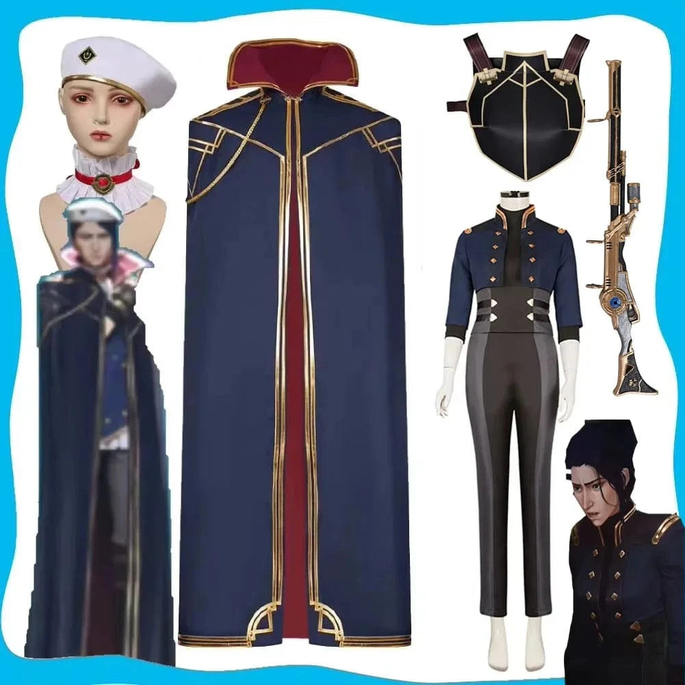 Arcane Caitlyn Kiramman Cosplay Cape – Long Cloak Costume by Victorious
