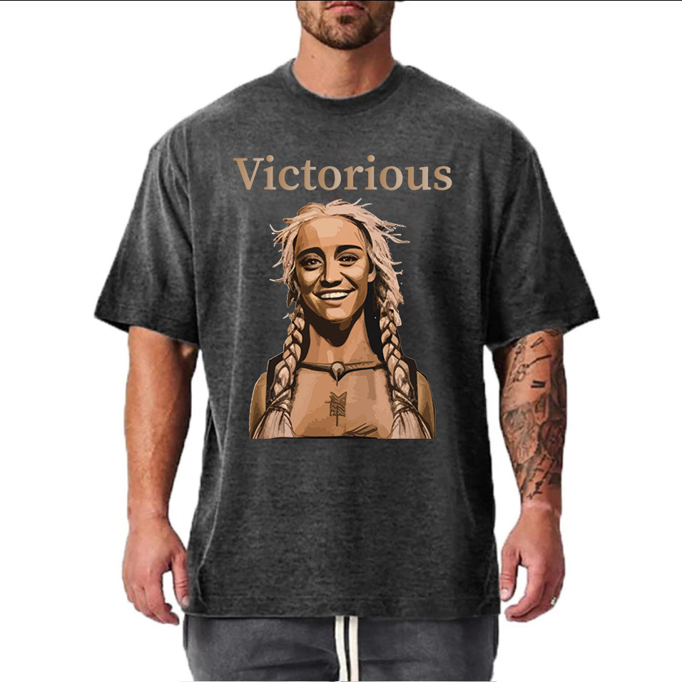 Victorious Valkyrie's Joy (Oversize Gym T-shirt)