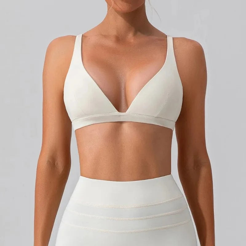 Beige / S Nude Shockproof Tank Top for Women’s Fitness & Running - Victorious ValkyrFlex