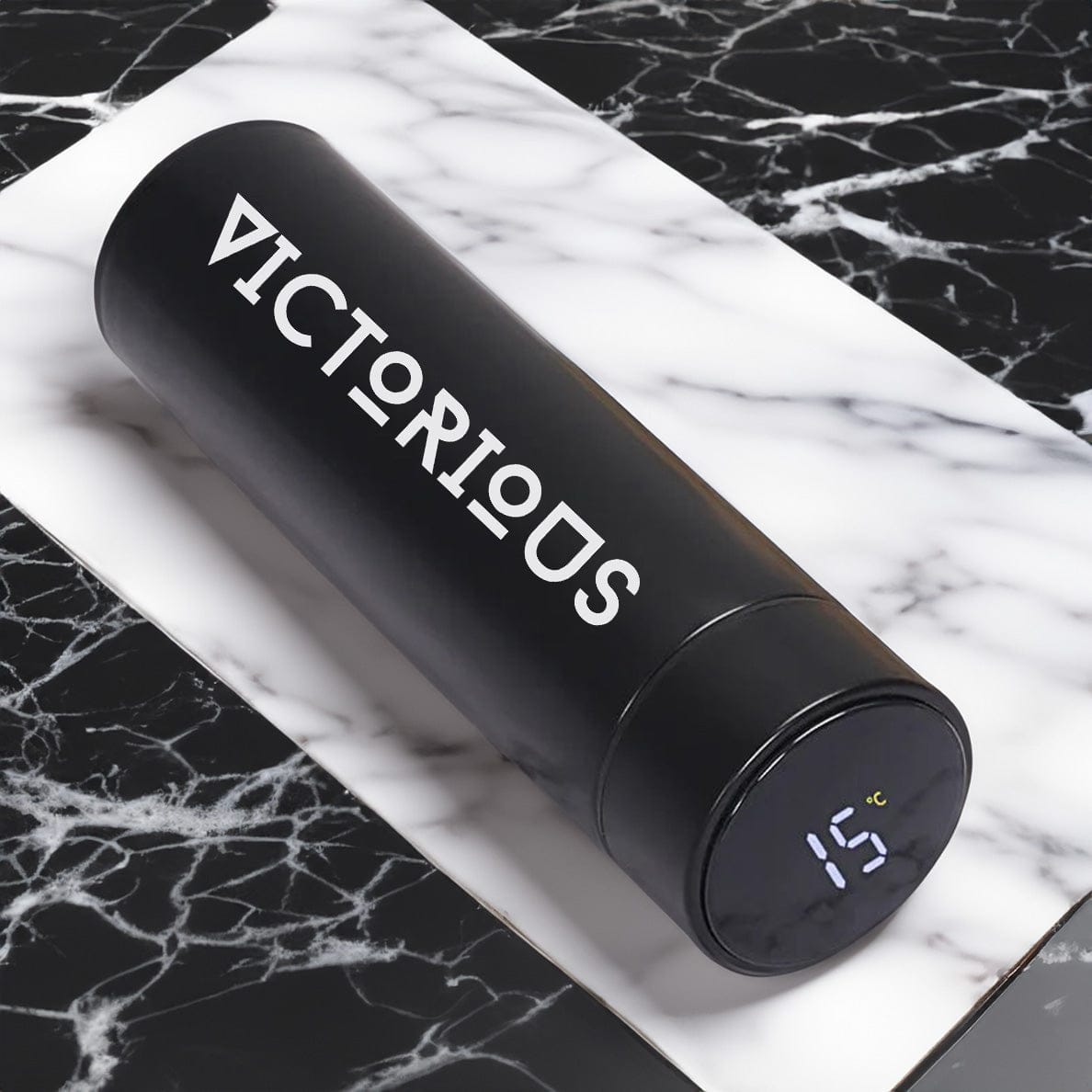 Black / 500ml Victorious Vacuum Water Bottle Smart Display Temperature 500ML / Stainless Steel