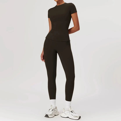 Black Coffee / M 2PCS Fitness Skirt & Bra for Yoga & Fitness - Victorious Shieldmaiden Grace Set