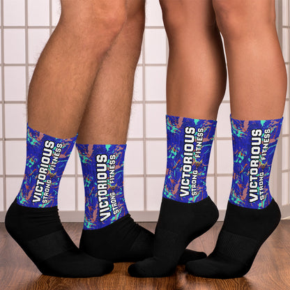 Victorious (Neon Cyan) Dynamic Athletic Socks