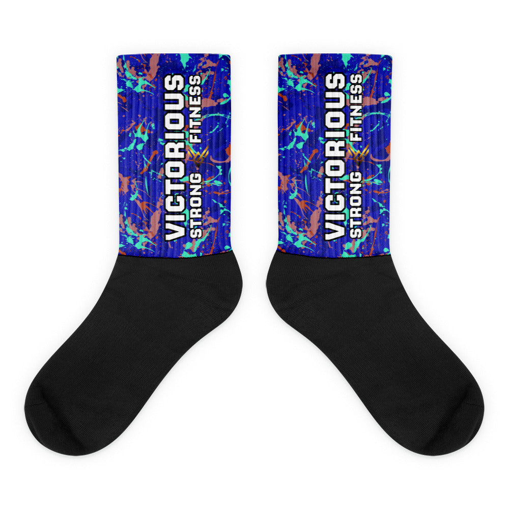 Victorious (Neon Cyan) Dynamic Athletic Socks