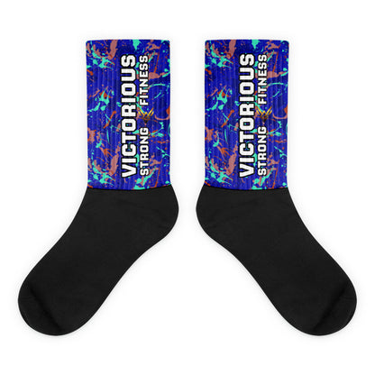 Victorious (Neon Cyan) Dynamic Athletic Socks