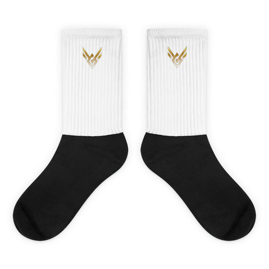 Victorious White/Gold Socks