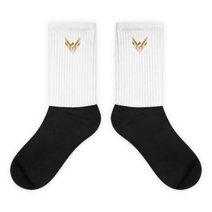 Victorious White/Gold Socks