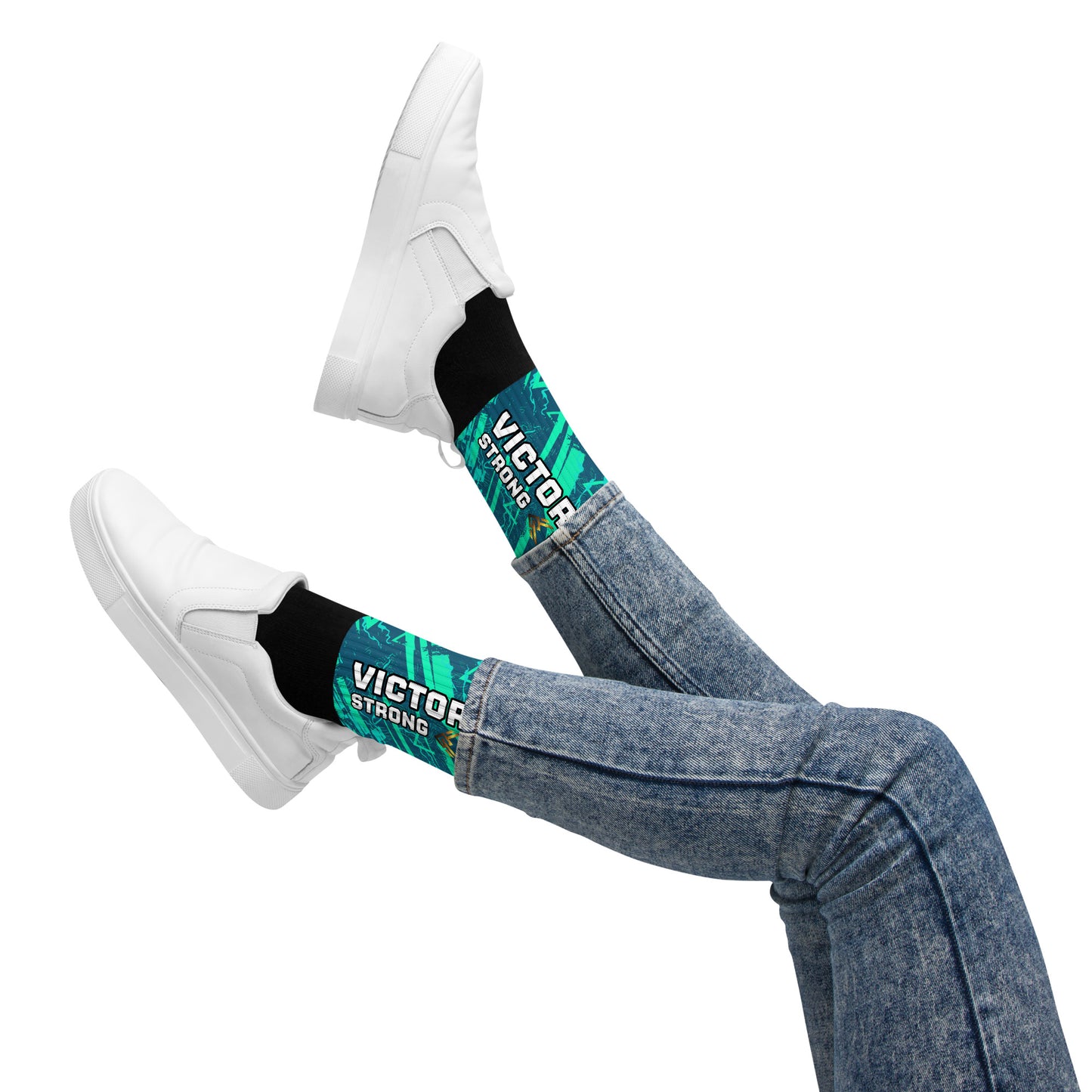 Victorious (Fluorescent Turquoise) Dynamic Athletic Socks