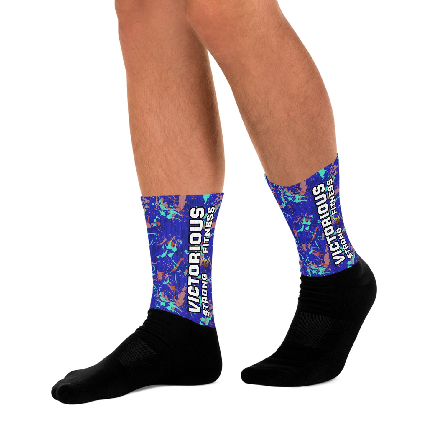 Victorious (Neon Cyan) Dynamic Athletic Socks